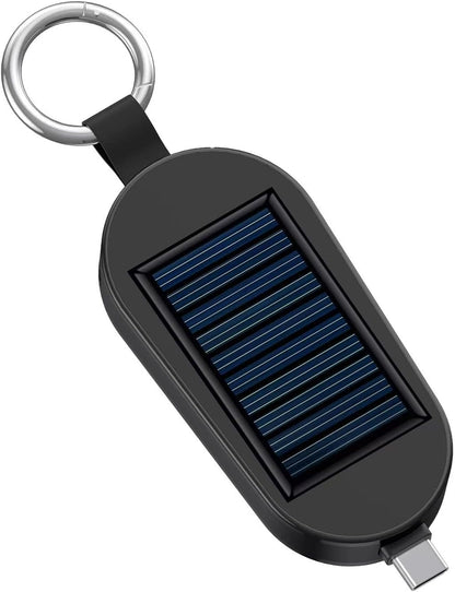 Solar Charger Keychain - 3000mah Portable Solar Powers Bank | Type C Charger Solar Keychain Powers Bank with Wireless Charging, Solar Powered Keychain Powers Bank Type C