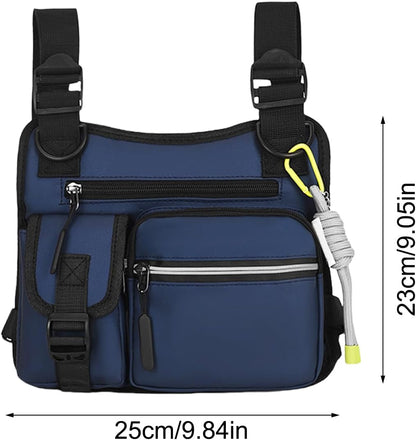 Chest Holster, Adjustable Chest Bag, 06x1.57 Inches Wear-Resistant Utility Vest with 3d Ergonomic Cut for Hiking, Gym, Sports, Motorcycle, Outdoor Workout, Hunting Gear