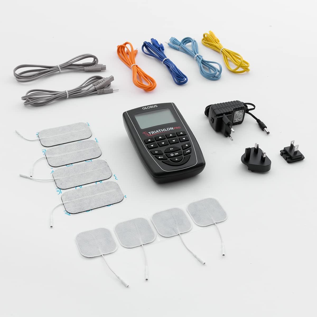 GLOBUS | Triathlon PRO, 4-Channel Electrostimulator, 424 Sports, Fitness, Beauty and Rehab Programs, Improves Physical Performance of Athletes