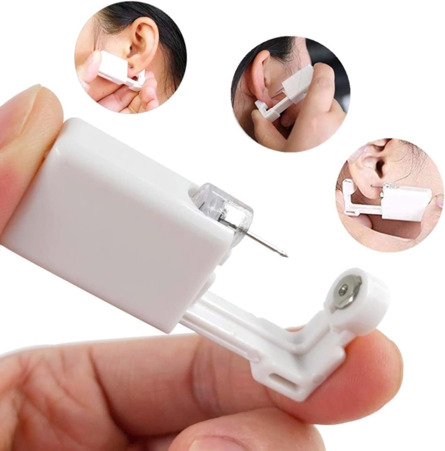 Ear Piercing Kit - 12PCS Portable Gun Set With Stud Earrings, Safety Tool for Men and Women
