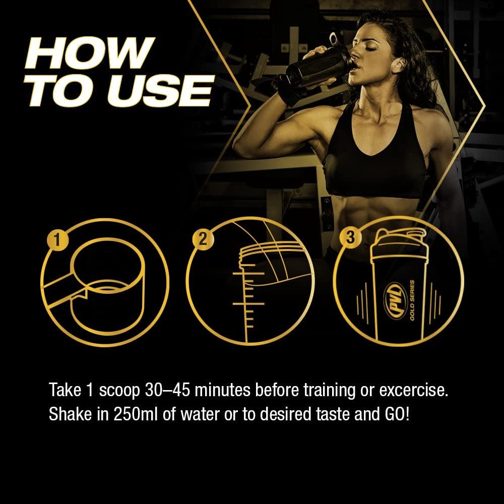 PVL Gold Series Domin8 Sport | pre-workout Superfuel | Peach Mango Punch | 225 G