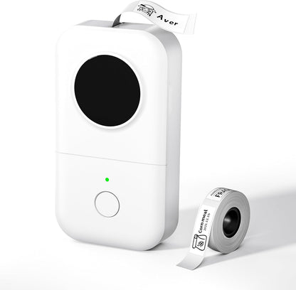 Phomemo Label Maker Machine, D30 2025 Upgrade Version Bluetooth Portable Label Markers,Sticker Printer,Labeler for Office Home School Organized,for Android iOS, 12mm (USB Rechargeable)-White