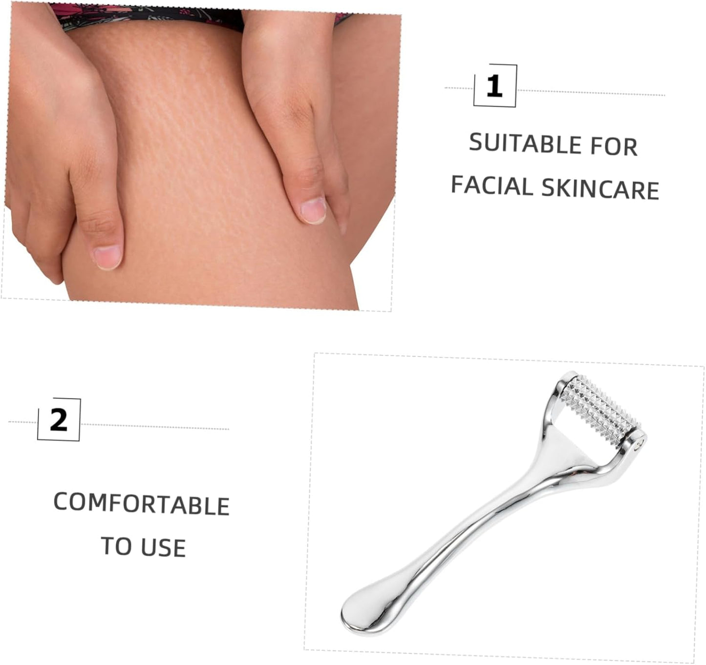 DRESSOOS 1pc Skin Care Pin Skin Care Massager Face Skin Care Tool Walker Zinc Alloy Beauty Device Wrinkle Removal