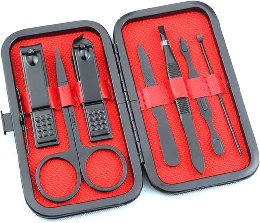 WSJQB Set Manicure, 7 pz Nail Clippers Kit Pedicure, Manicure Strumenti Professionali Regalo per Gli Uomini Donne e Genitori