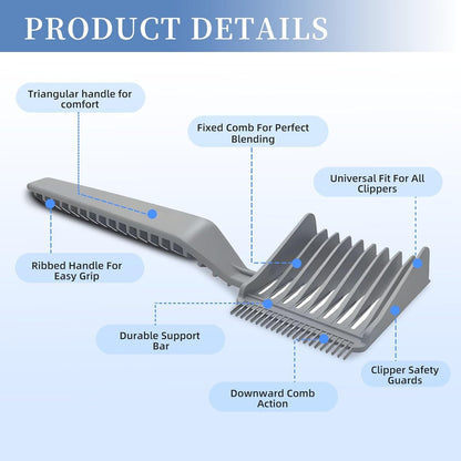 blend friend fade,comb Hair Comb Set, Styling Combs with Wide and Narrow Teeth, 2-Pack Gray+Black Fade Combs for Smooth Hair Transitions and Styling