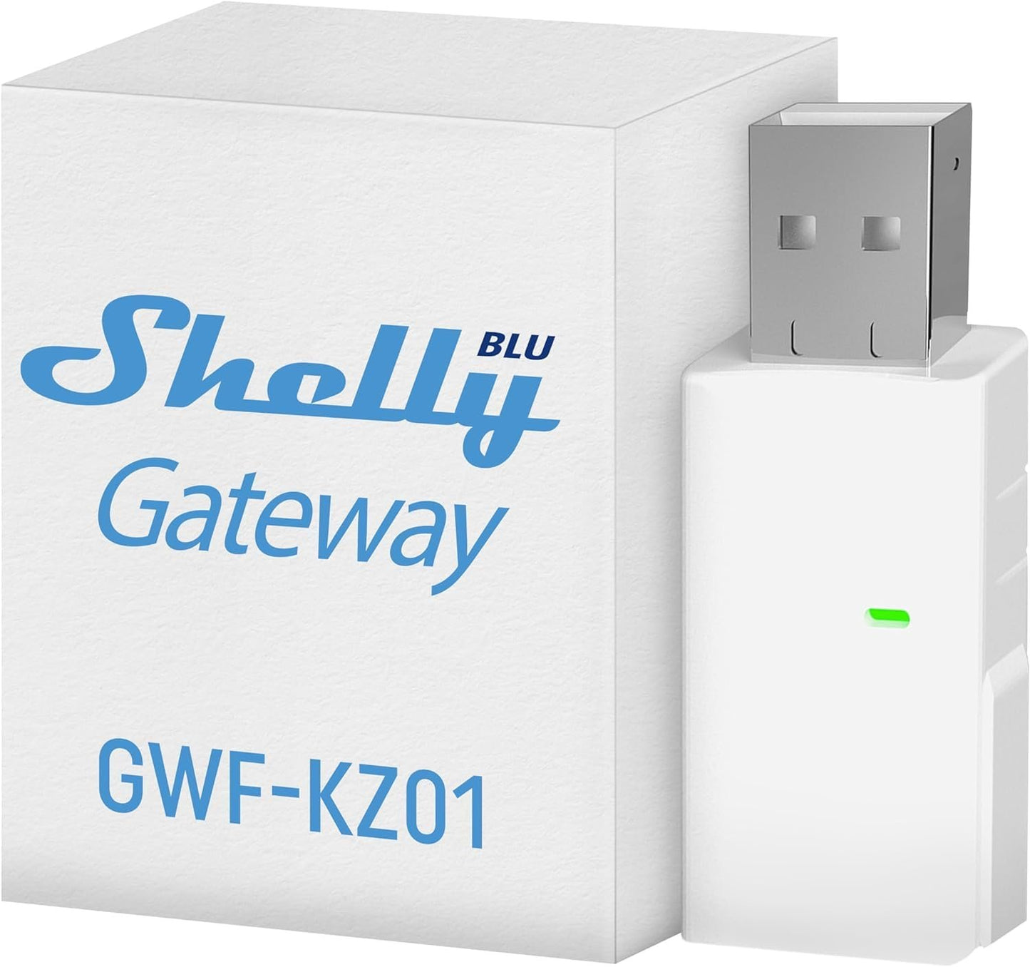Shelly BLU Gateway | Pack of 2 | Bluetooth WiFi Gateway in a USB-A Dongle | Home Automation | Compatible with Alexa & Google Home | iOS Android App | Wireless [Energy Class B]