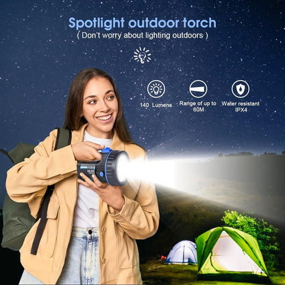 Brillar Super Bright Spotlight Flashlight, Powerful LED Handheld Searchlight, Portable High Lumens Powered Spot Lights Outdoor Flood Tactical Torch Light Waterproof for Camping Outdoor Marine Boating