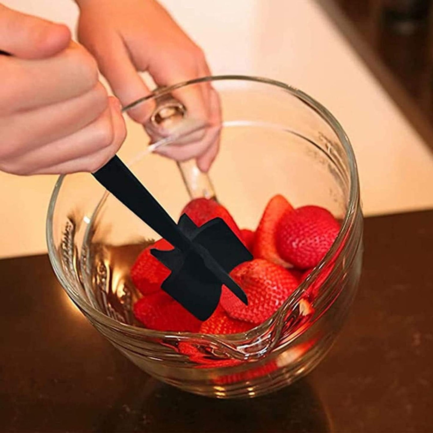 Hamburger Meat Chopper, VAVOLO High-Temp Heat-Resistant Ground Meat Masher, Versatile Nylon Non-Stick Ground Beef Masher with 5-Blade Head, Kitchen Gadgets, Dishwasher Safe(Black)