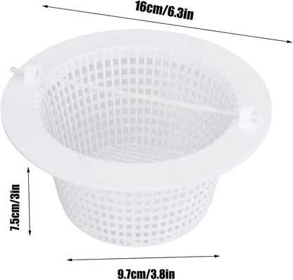Skimmer Basket, Pool Filter, 6.3x3.82 inches Floating Design, Comfortable Fit Sturdy Material, Pool Debris Remover for Commercial, Residential, Water Maintenance, Cleaning