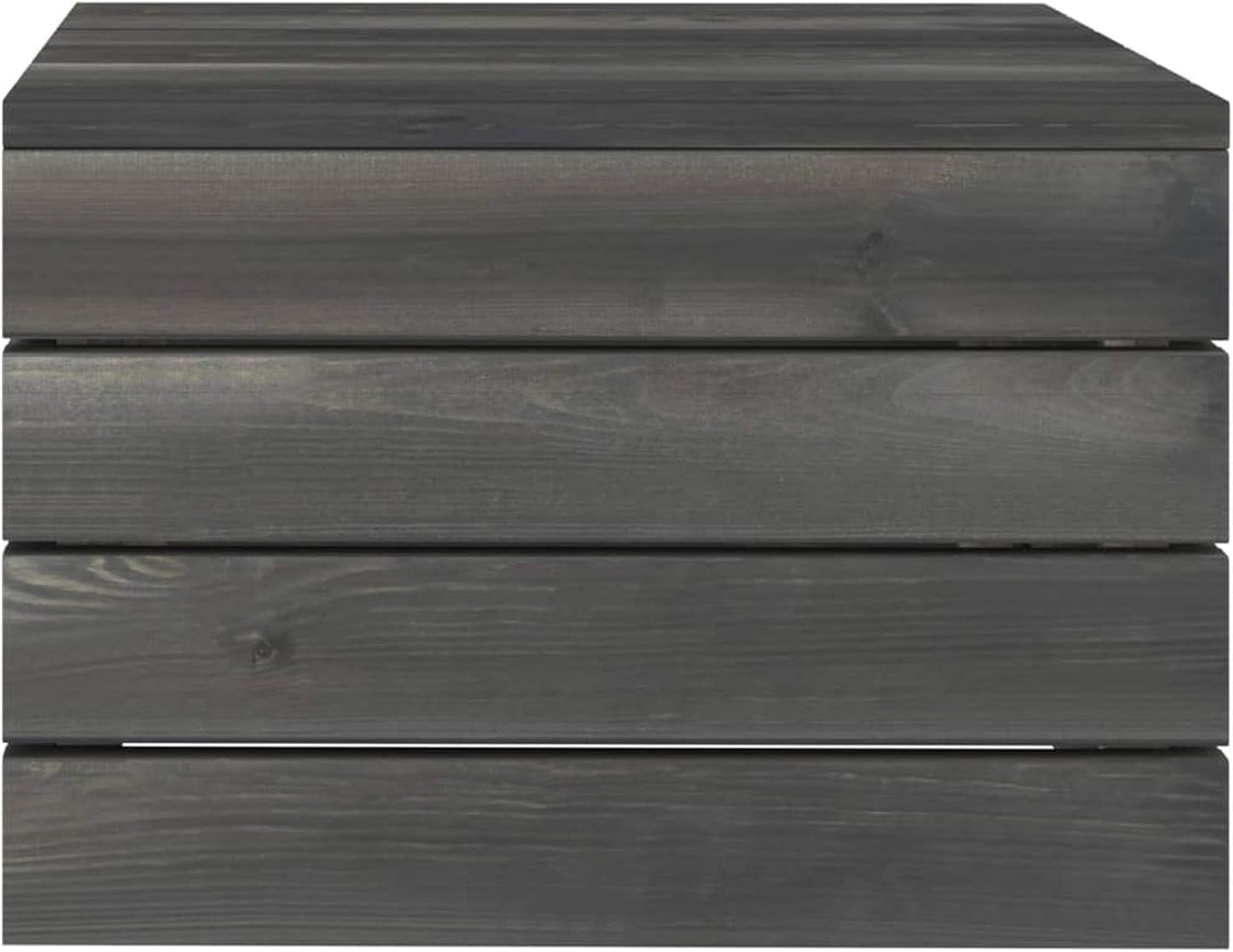 Homgoday Set Divani da Giardino su Pallet 2pz Pino Massello Grigio Scuro, Lettini Prendisole, Divano Letto Mobili, Lettini da Giardino, Lettino da Piscina da Giardino per Esterno Piscina