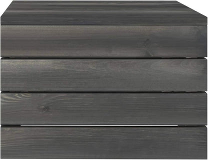 Homgoday Set Divani da Giardino su Pallet 2pz Pino Massello Grigio Scuro, Lettini Prendisole, Divano Letto Mobili, Lettini da Giardino, Lettino da Piscina da Giardino per Esterno Piscina