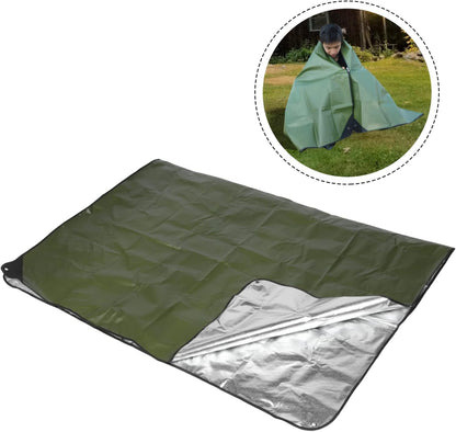 Mipcase Thermal Emergency Blanket Thicken Insulation Awning for Tent Survival Gear Outdoor Mat for Camping Hiking Picnics and Emergency Situations