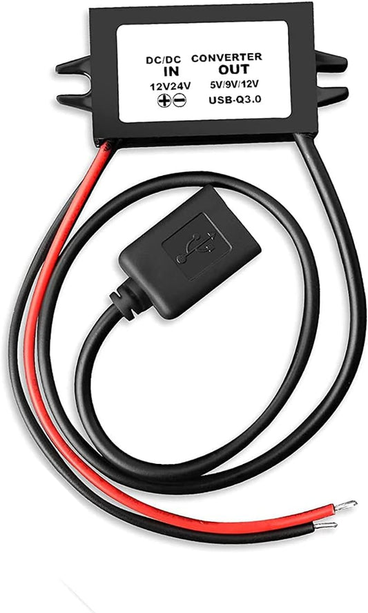 Tiardey 12V to 5V DC Converter Buck Module USB Power Adapter DC Power Adapter Converter DC to DC Regulator Power Converter for Car
