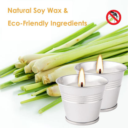 AUTOWT Citronella Candles 12 Pack, Natural Soy Wax Bulk Lemongrass Scented Bucket Summer Off Candles for Home Yard Balcony Outdoor Patio Porch Camping Women & Mom