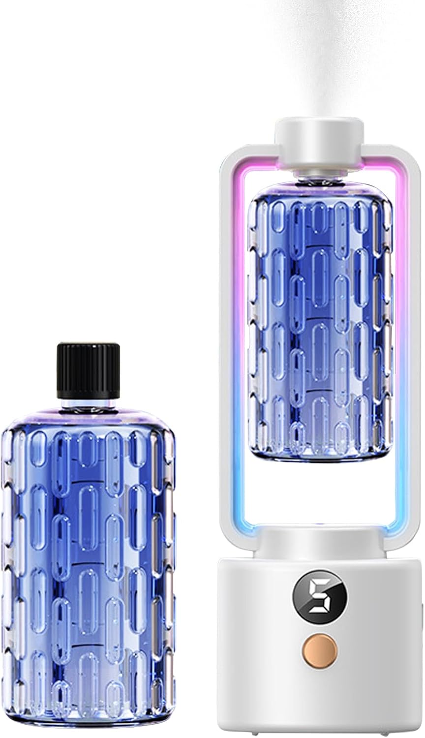 Fragrance Diffuser, Wall Mounted Air Freshener, Multi-Level Adjustable Mode, Smart Timing, Cordless Scent Dispenser, Ideal for Yoga Room, Toilet, Hotel, Nursery, Relaxation Spaces