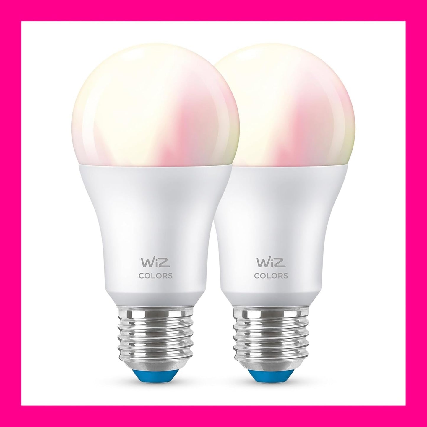 WiZ Smart Colour Bulb, E27, 8.5W, Tunable, Motion Sensor with App, Connected WiFi Compatible with Alexa, Google Assistant & HomeKit, App Control for Home Indoor Lighting, Bedroom, 2Pack