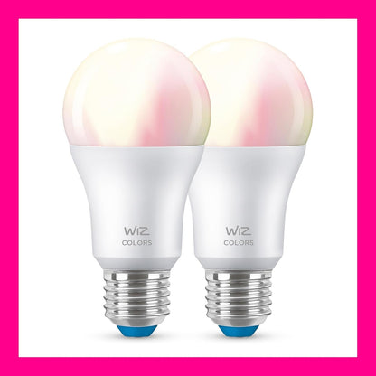 WiZ Smart Colour Bulb, E27, 8.5W, Tunable, Motion Sensor with App, Connected WiFi Compatible with Alexa, Google Assistant & HomeKit, App Control for Home Indoor Lighting, Bedroom, 2Pack