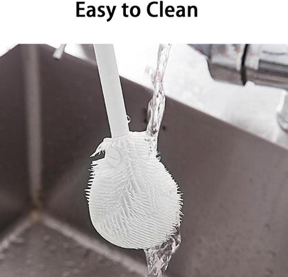 Foldable Baby Bottle Brush, Long Handle Bottles Cleaner, 31x6x6 inches Adorable Compact 3-Piece Reusable Baby Feeding Supplies for Breast Pump Parts and Humidifier