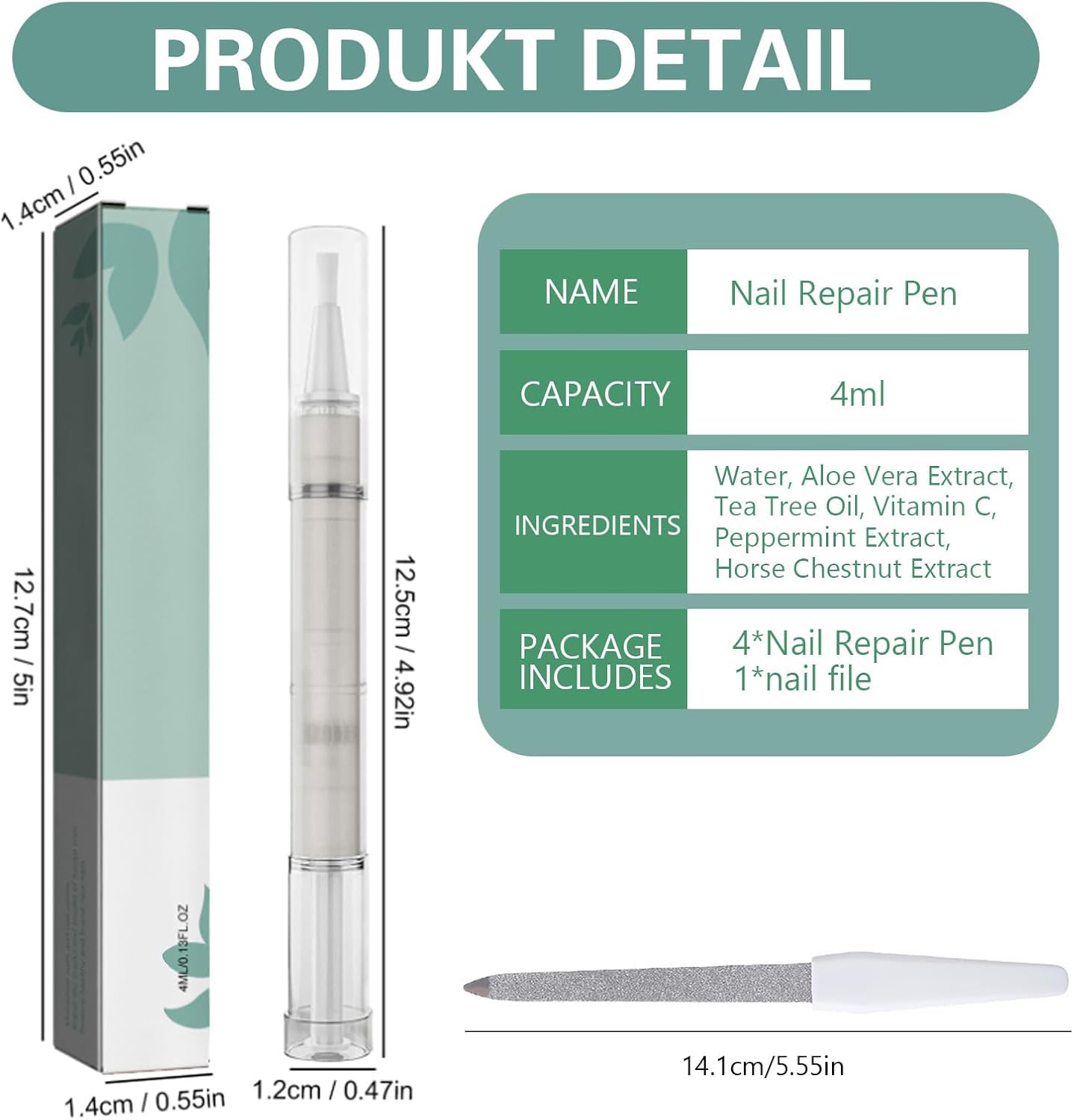 4 Pieces Nail Care Oil Pen, Nail Care Oil Pen Nourishing, Nail Moisturizer Oil, Deeply Moisturizes and Nourishes