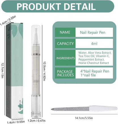 4 Pieces Nail Care Oil Pen, Nail Care Oil Pen Nourishing, Nail Moisturizer Oil, Deeply Moisturizes and Nourishes