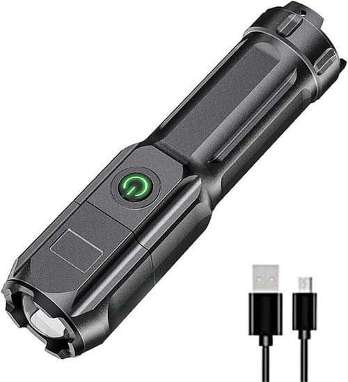 TooToo 990000LM Torch CREE Led Flashlight USB Rechargeable Tactical Camp Zoomable Lamp