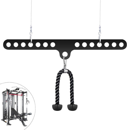 RIMLUFE Double to Single Adaptor Plate LAT T Bar Row Pull Up Down Accessories Tricep Rope Cable Crossover Machine Attachments Workout Weight Spreader Pulley System Landmine D Handles for Home Gym