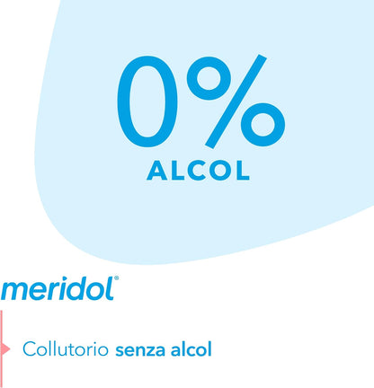 Meridol Antibacterial Mouthwash 400 ml, Soothes Irritated Gums, Protects Enamel, Fights Plaque Bacteria, Prevents Gum Bleeding, 0% Alcohol