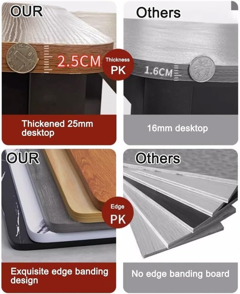 Customizable Wooden Tabletop, Square Wood Board Table Top, Butcher Block Countertop, Desk Top for Office, Kitchen, Dining, DIY Projects(Gray,100x60cm/39.37"x23.6")