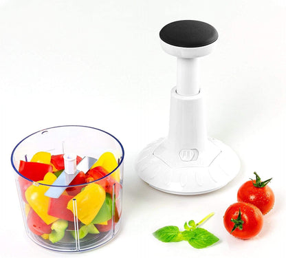 Kleva Sumo Vegetable Chopper Manual â€“ Hand-Powered Food Chopper, Dicer & Mincer | Quick Push Chopper Salad, Fruits, Veggie's, Onion, Garlic & More | Easy to Clean, Compact & BPA-Free Kitchen Tool