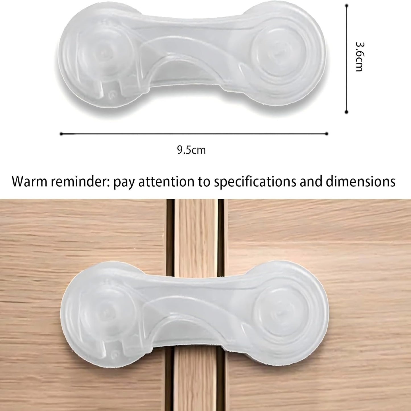 Baby Locks (12-Pack Transparent) Child Safety Cabinet Locks, Multi-Purpose Baby Child Proof Cabinet Kitchen System, Cabinet Drawer Door Latches, Safe Quick Easy - No Tools or Drilling, Strong Adhesive
