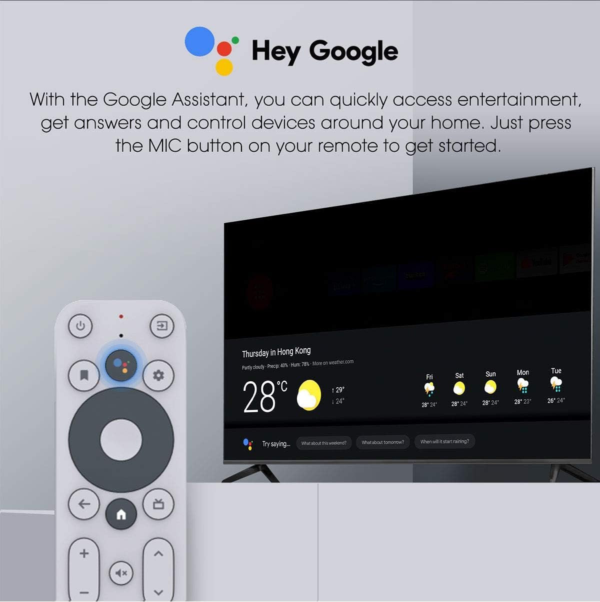 MECOOL KM2 Android TV Netflix 4K with Google Assistant Build in 4K HDR Streaming Media Player Google Certified Free HDMI Cable