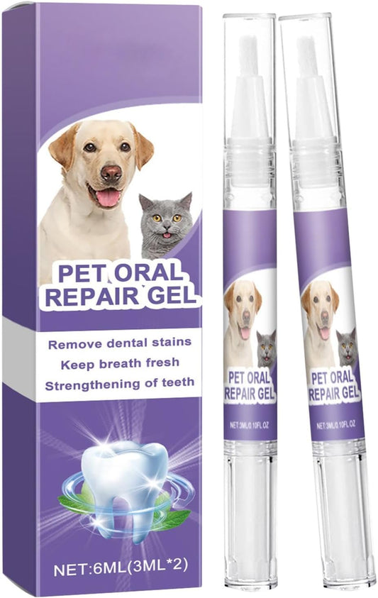 Pet Smile Toothpaste for Dogs, Pet Oral Repair Gel for Dogs, Dog Toothpaste TartarRemover, Best Oral Care Gel Freshening Breath Gel for Dogs and Cats 6ml 1.3x12.6cm/0.51x4.96