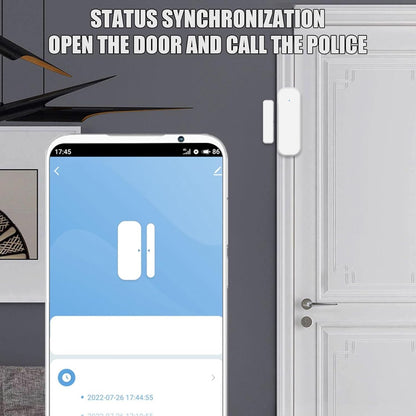 Smart Door Sensor,Smart Door Window Sensor Alarm - Home Security Device, Magnetic Monitor Solution, APP Remote Notification, Home Automation for Indoor