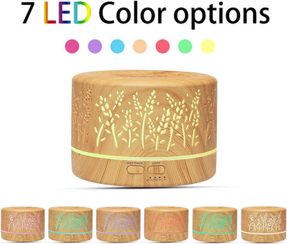 700ml Remote Control Electric Air Humidifier Aroma Diffuser Essential Oil Cool Mist Maker 7 LED Light Coloful(D,JP Plug)