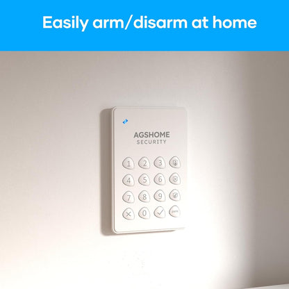 AGSHOME Wireless Home Alarm System, App Push Reminder, DIY Wi-Fi Alarm Kit with 1 Siren, 10Sensors, 2 Remote Controls and 1 Motion Sensor, 1 Keyboard, Home Anti-Theft Works with Alexa