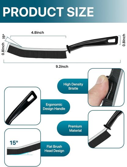 6Pcs Hard Bristle Crevice Cleaning Brush, Multifunctional Premium Crevice Cleaning Tool, Designed for Cleaning Narrow Spaces, Suitable for Toilet, Faucets,Kitchen,Grout, KOSPRIE