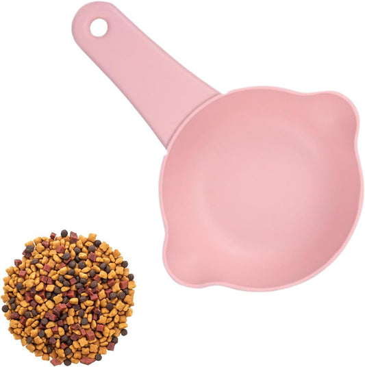 Dog Food Scooper - Adjustable Cute Anti-Spill 1 Cup Scoop | Cat Feeding & Watering Supplies For Puppy, Dry, Litter, Grain