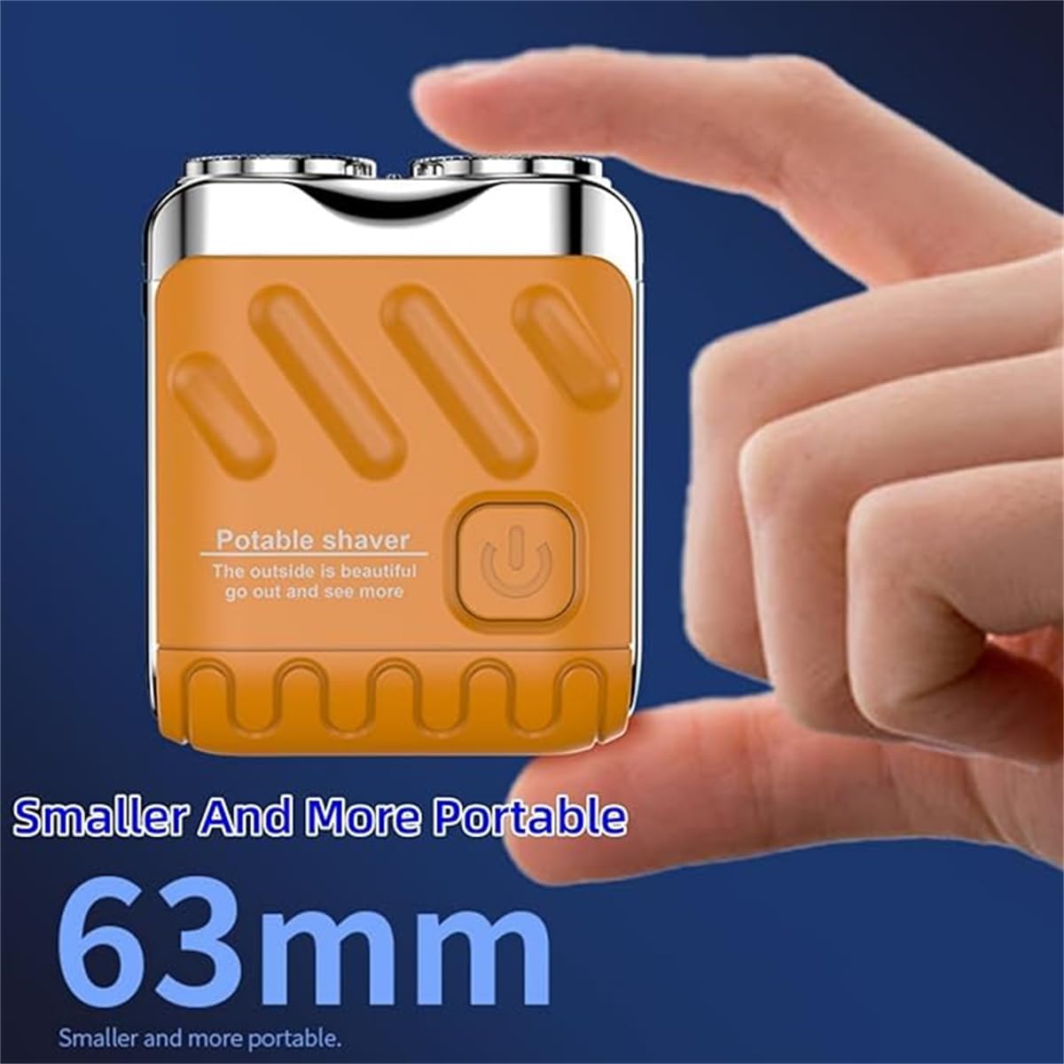 Generico Electric Mini Portable Razor,Pocket Shaver USB Mini Shavers for Men,Rechargeable Waterproof Double Head Razor,Dry Wet Electric Shaver for Home Car Travel