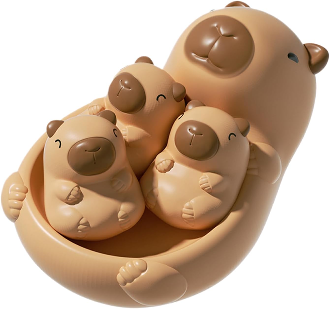 Bathtub Toys, Floating Capybara Figures, Interactive Animal Set, Child-Mother Water Play Toy, Cute Tub Accessory for Kids, Shower, Pool, Beach, Outdoor Fun, 4.72x6.89x3.15 Inches