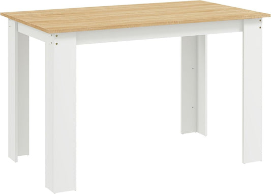 HOMCOM Modern Dining Table for 4-6 People, Kitchen Table with Veneered Tabletop for Dining Room, Living Room, Oak