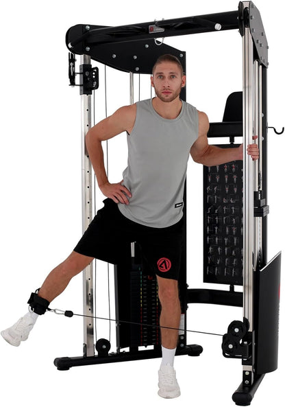 ALTAS Strength 3073 Function Home Gym Machine Pulley System Trainer Exercise Light Commercial Fitness Equipment 2000 Lbs Cable Included Accessories