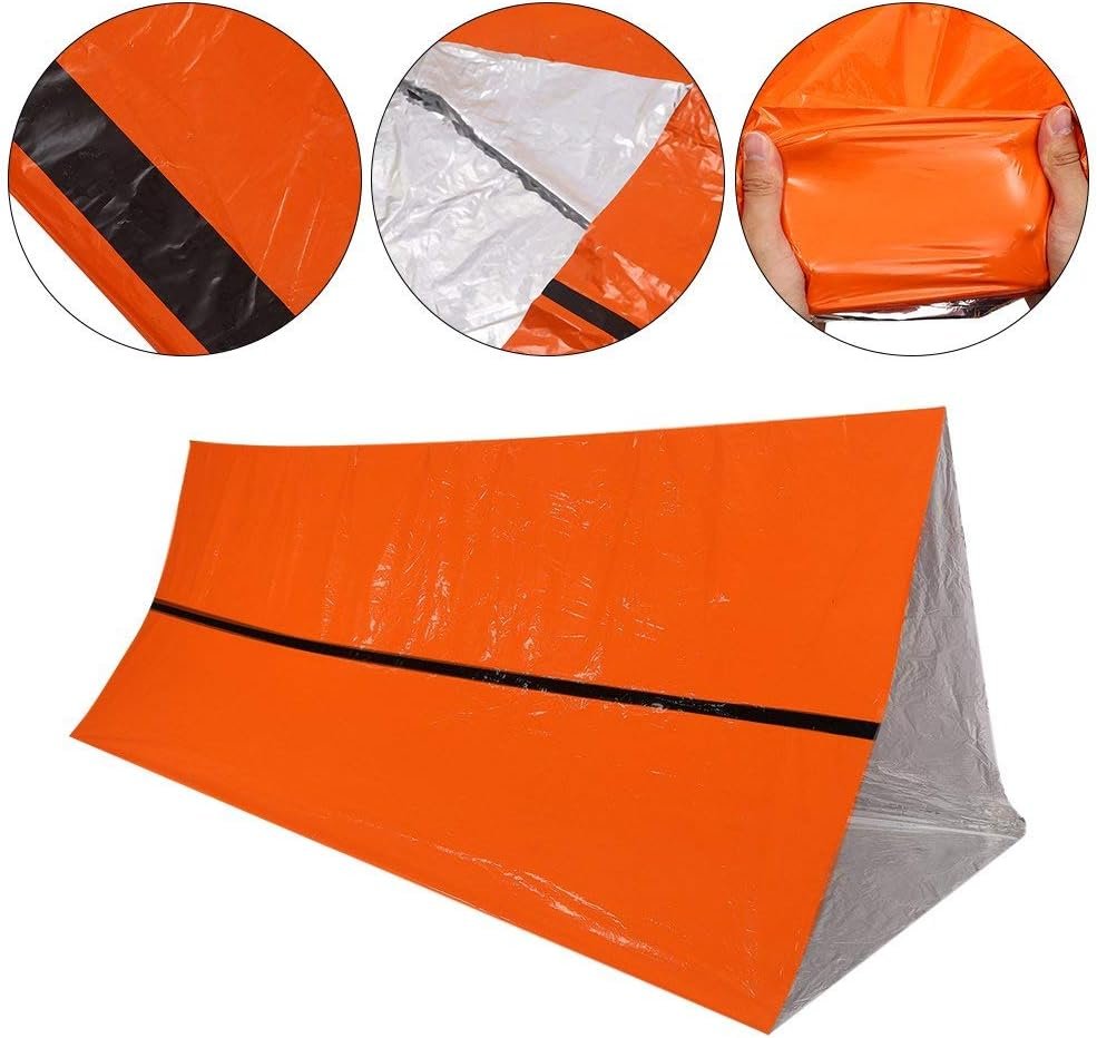 Syrisora Outdoor Waterproof Thermal Blanket Emergency Rescue Shelter Foldable Survival Tent