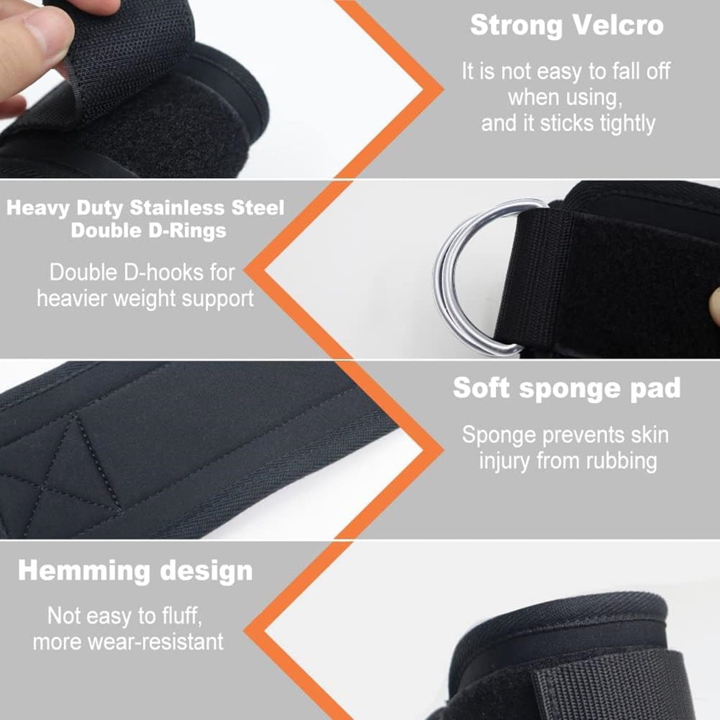Ankle Strap for Cable Machines and Resistance Bands, Work Out Cuff Attachment for Home & Gym, Booty Workouts Kickbacks, Leg Extensions, Hip Abductors, for Women