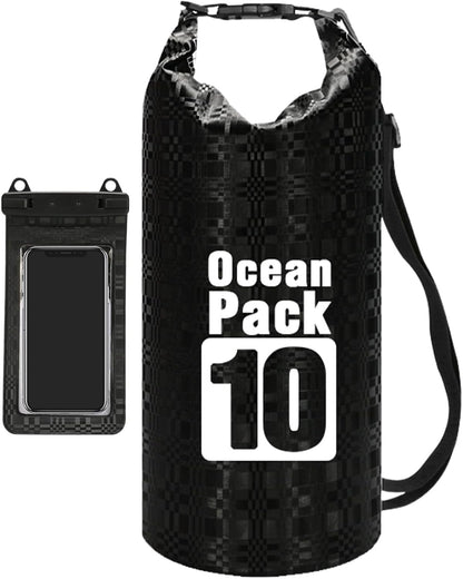Gitekain Waterproof Bag, Portable Pouch, Lightweight Roll Top Storage Backpack, Ideal for Beach, Camping, Commuting, Shopping, Outdoor Travel and Adventures 16.14x7.68x0.2 Inch