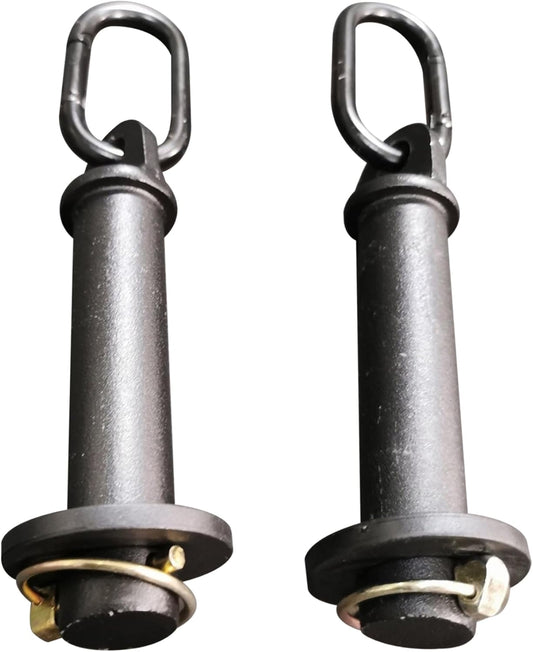 1 Pair Squat Rack Attachments for Elastic Band, Alloy Steel Power Rack Attachments for Home Fitness Gym Equipment Accessories, Fits on 3X3 with 1" Hole