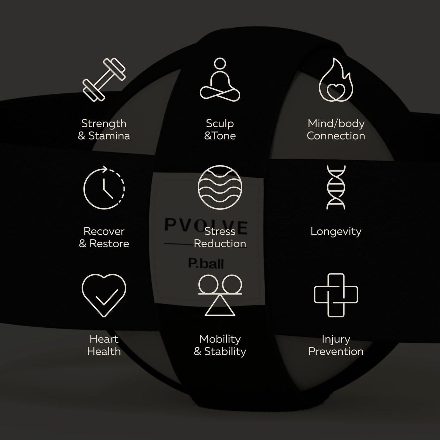 PVOLVE P.Ball- Home Gym Fitness Equipment to Exercise The Glutes and Tone The Thighs