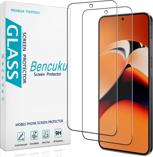 [2 Pack] Bencuku Screen Protector for Samsung Galaxy S24 FE Tempered Glass, Ultrasonic Fingerprint Unlock, HD Clear, Anti Scratch, Bubble Free, Case Friendly