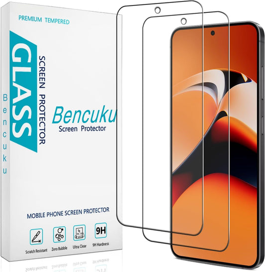 [2 Pack] Bencuku Screen Protector for Samsung Galaxy S24 FE Tempered Glass, Ultrasonic Fingerprint Unlock, HD Clear, Anti Scratch, Bubble Free, Case Friendly
