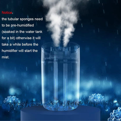Air Diffuser Humidifier, for Home Office Essential Oils Aroma Scented Oil Diffusers Cool Mist Humidifier 2 nozzles and 3 humidification modes for 30 hours continuous humidification (3L large capacity)