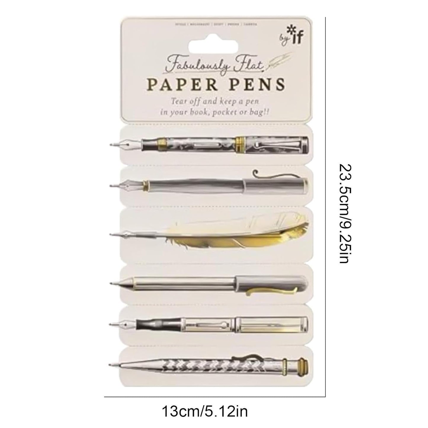 Bookmark Pen Flat,Bookmark Flat Writing Pen,Flat Paper Pen Black Ink Bookmark Taking Notes Pocket Size Home School Funny Pencil Stationery for Friends
